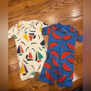 Hanna Andersson 2-Way Zip Shortie Sleeper Bundle | 6-12M